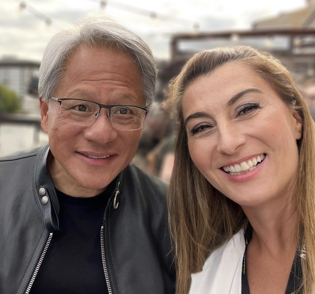 Katrin-Cécile Ziegler mit NVIDIA-CEO Jensen Huang